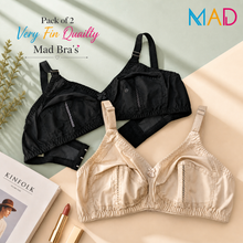 Load image into Gallery viewer, Pack of 2 MadColors Very Fine Quailty Centre Design Bra's