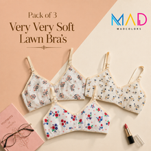 Load image into Gallery viewer, Pack of 3 Very Fine Quailty Lawn Bra's