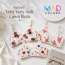 Load image into Gallery viewer, Pack of 3 Very Fine Quailty Lawn Bra's