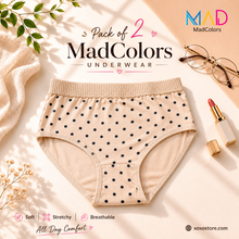 Load image into Gallery viewer, Pack of 2 MadColors Dotted Underwear
