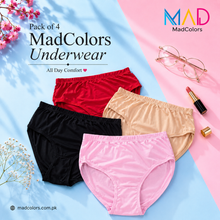 Load image into Gallery viewer, Pack of 4 MadColors Basic Underwear
