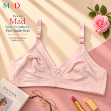 Load image into Gallery viewer, Pack of 4 MadColorsFine Quailty Breathable Bra
