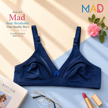 Load image into Gallery viewer, Pack of 4 MadColorsFine Quailty Breathable Bra
