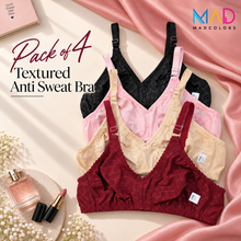 Load image into Gallery viewer, Pack of 4 Textured Daily Wear  Bra
