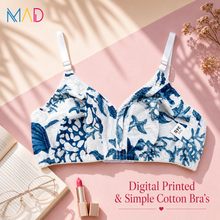 Load image into Gallery viewer, Pack of 4 MadColors Digital Printed &amp; Simple Cotton Bra's
