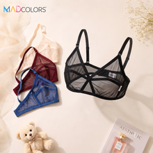 Load image into Gallery viewer, Pack of 4 Hollow MadColors Soft Net Bra
